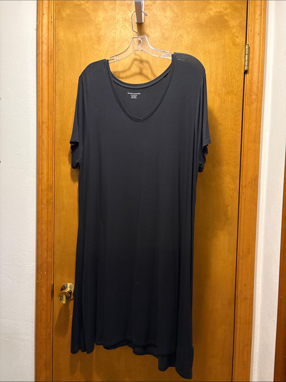 Amazon Essentials Black T-Shirt Dress- XXL